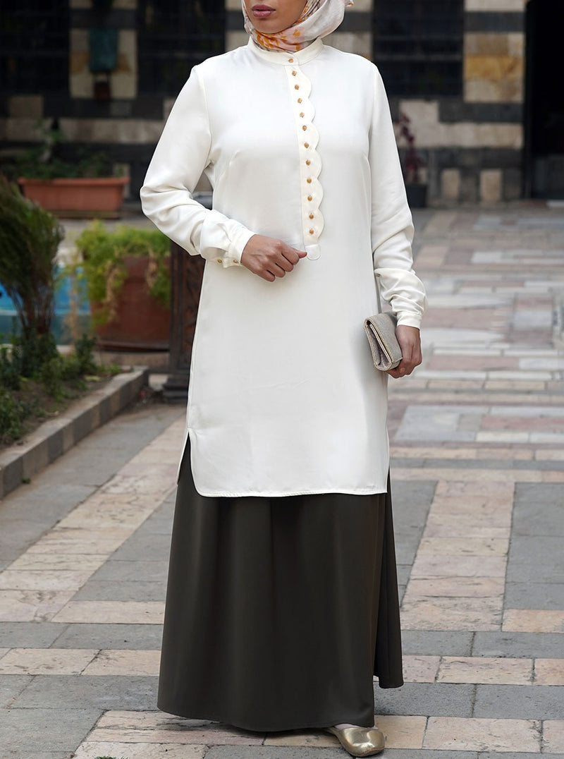 Scalloped Opening Tunic
