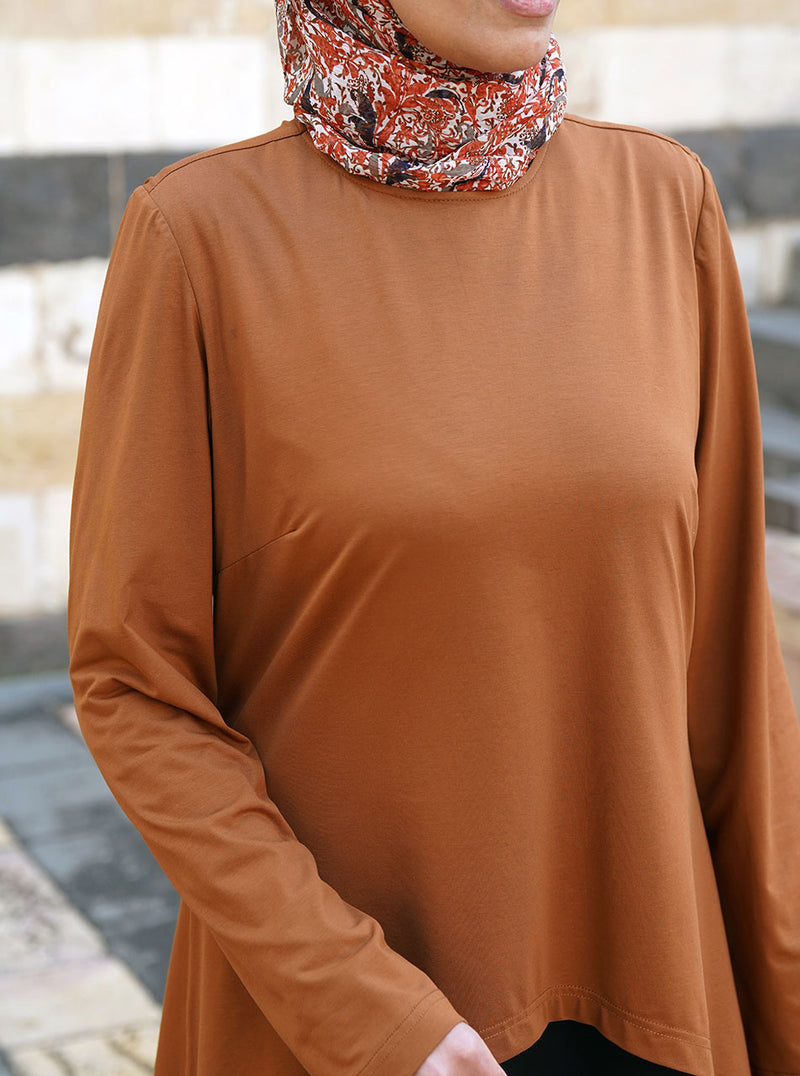 Dual Fabric High-Low Abaya