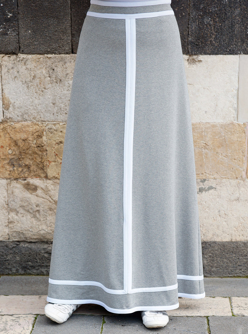 Contrast Trim Jersey Skirt