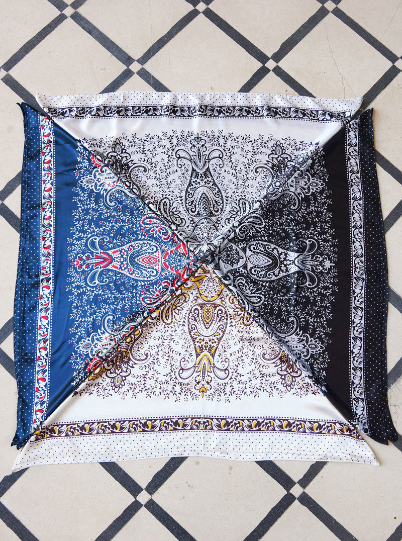 Vintage Satin Square Hijab