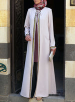 Gold Trim Open Abaya