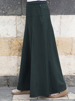 Paneled and Godeted Maxi Skirt
