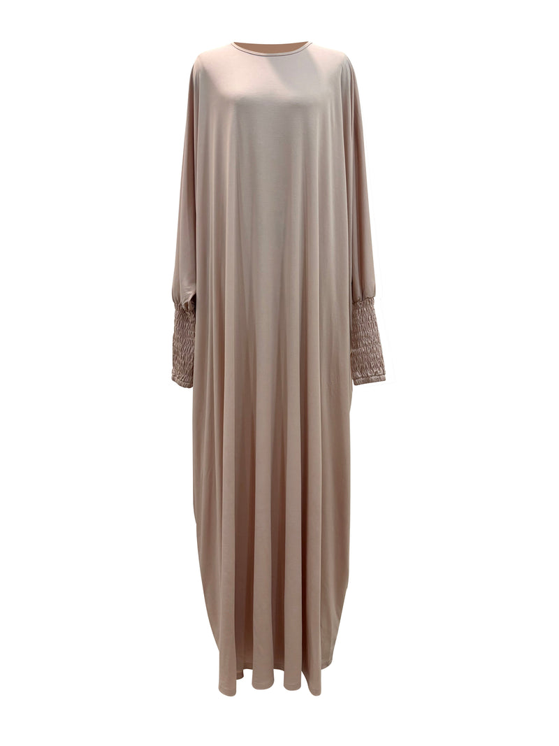 Madinah Smocked Sleeve Batwing Abaya - Rose Petal