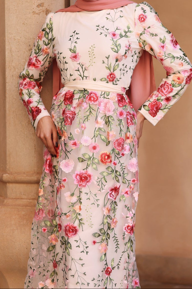 Marseille Embroidered Maxi Gown
