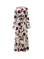 Reem Button Floral Maxi - Carnation
