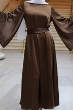 Aliya Evening Dress - Espresso
