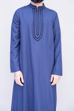 Ayyub Rayon Thobe with Black Contrast Trim