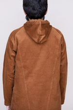 Pouch Pocket Corduroy Hoodie