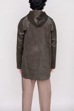 Pouch Pocket Corduroy Hoodie