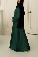 Hawa Chiffon Cardigan - Evergreen