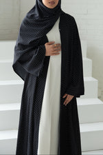 Qamar Kimono Abaya - Starlit Onyx