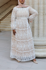 Avery Lace Maxi Dress - Chai Tea Latte