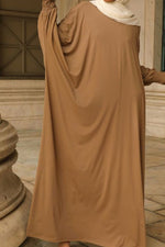 Madinah Smocked Sleeve Batwing Abaya - Biscotti