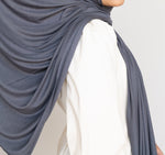 CHARCOAL LINEN Premium Jersey-AllScarves-Niswa Fashion