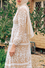 Avery Lace Maxi Dress - Chai Tea Latte