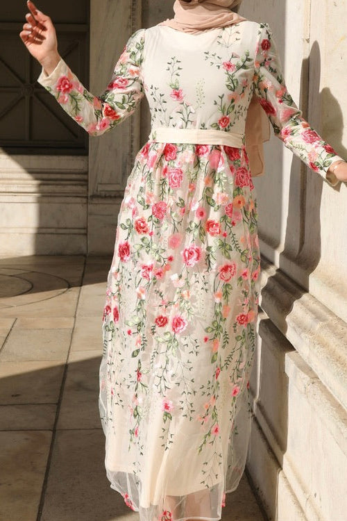 Marseille Embroidered Maxi Gown
