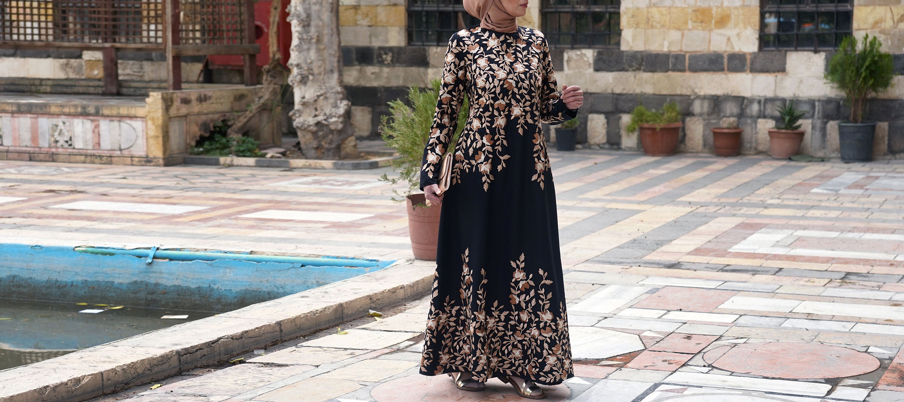 Islamic Clothing - Ladies African Kaftan Dubai Abaya Turkish Hijab Muslim  Dress Women Dresses Caftan Marocain Islamic Clothing Gamis Muslim Wanita  (dark blue dress XL): Buy Online at Best Price in UAE -