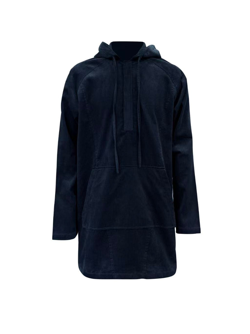 Pouch Pocket Corduroy Hoodie