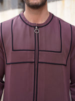 Black Bias Trim Thobe