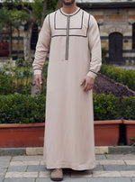 Black Bias Trim Thobe