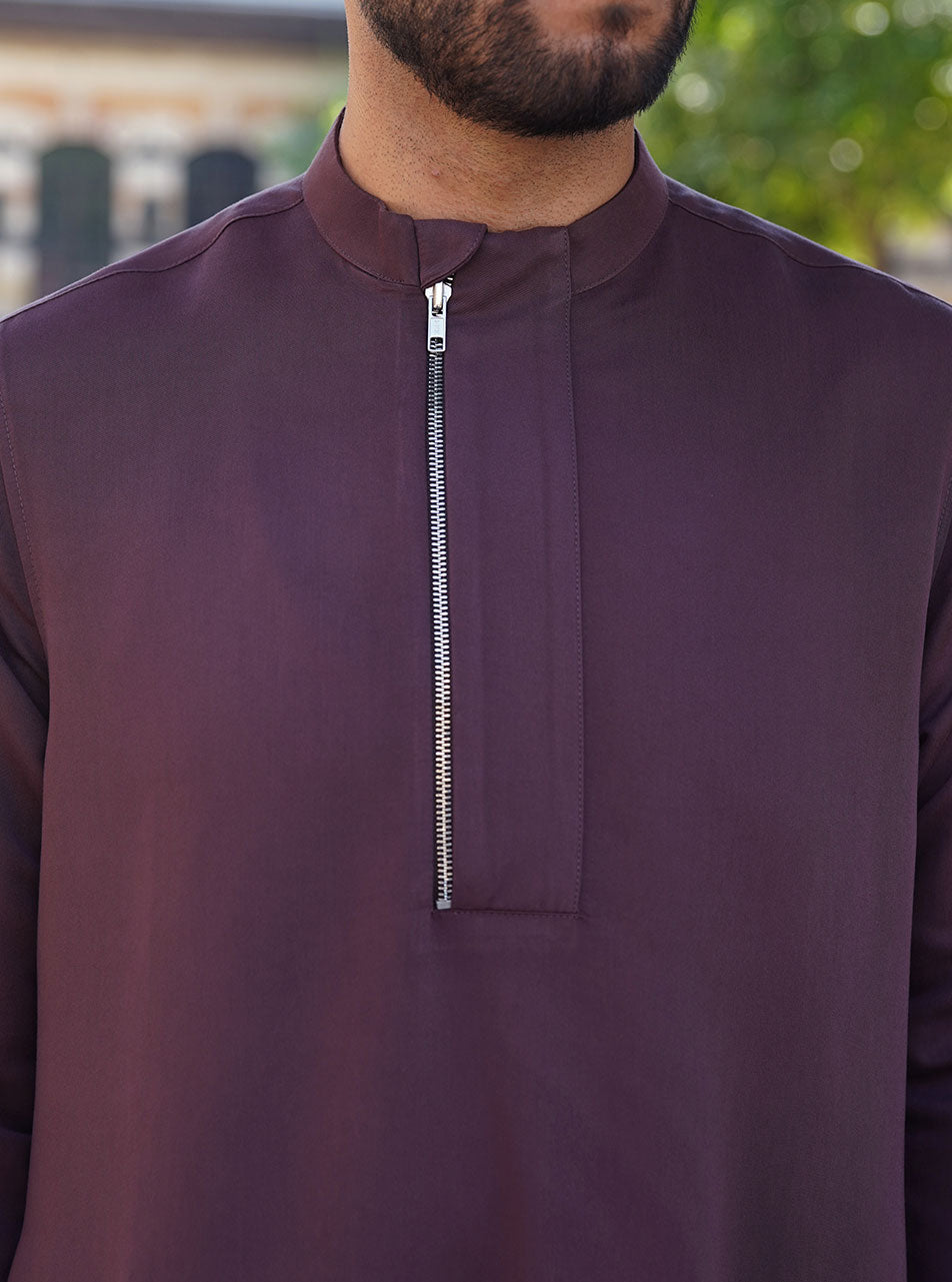 Metallic Zipper Thobe | Shukr Clothing