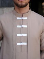 fashionable thobe with modern contrast cuffs