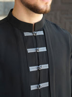 fashionable thobe with modern contrast cuffs