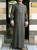 fashionable thobe with modern contrast cuffs