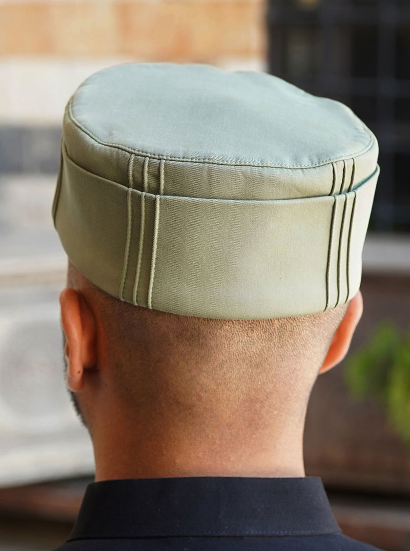 Cotton and Lyocell Folded Pintucked Kufi