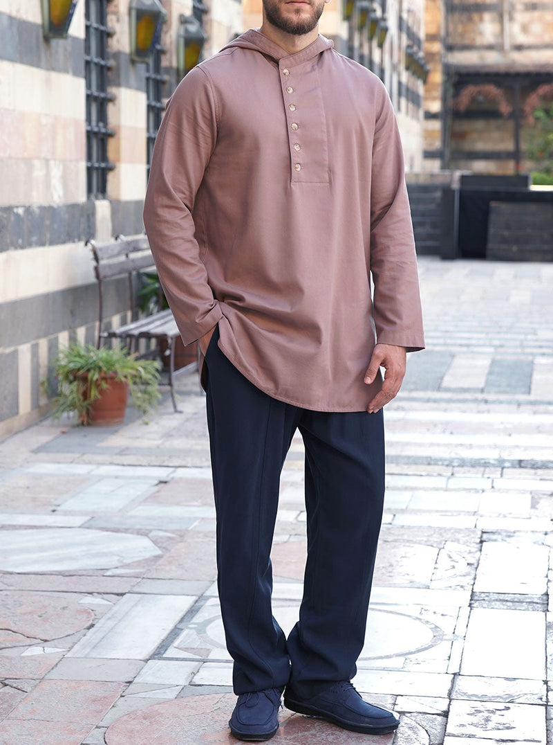 Side Buttoned Hoodie