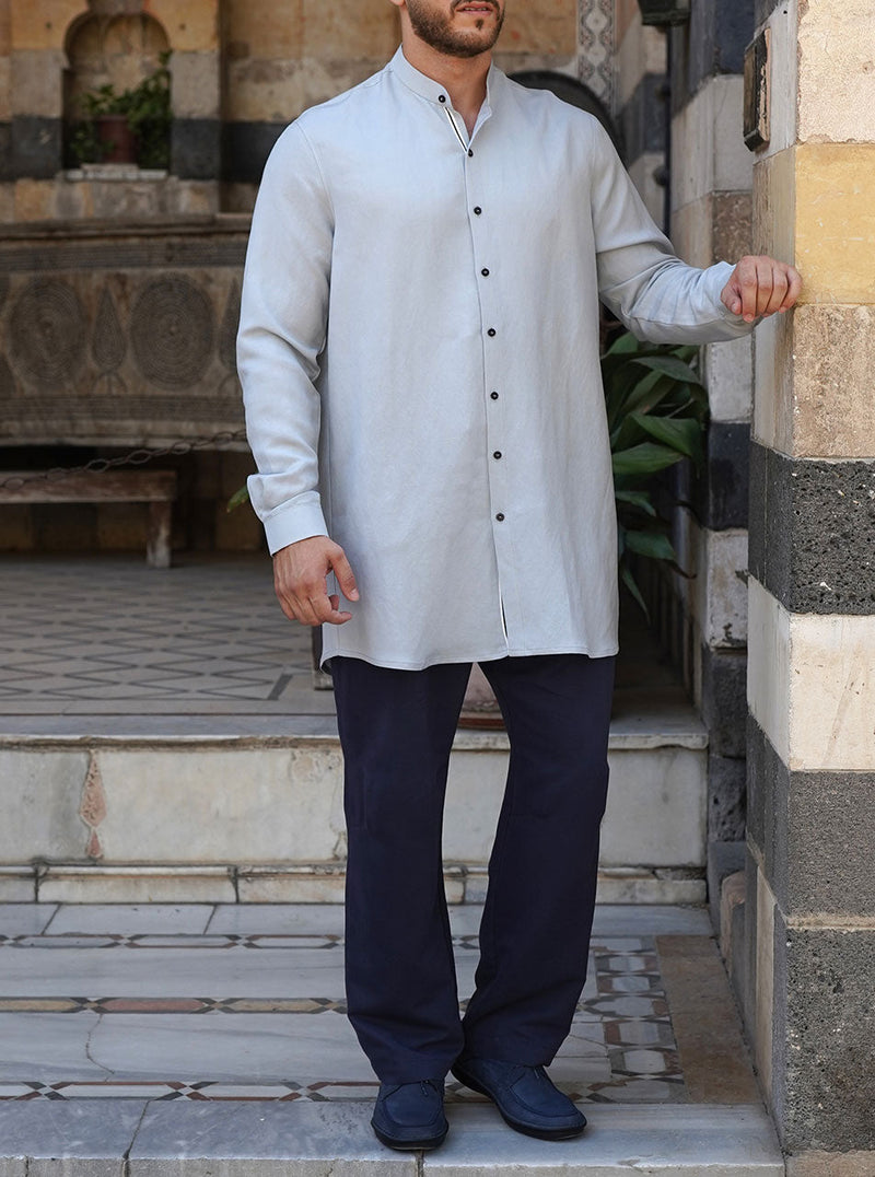 Button Placket Trim Shirt