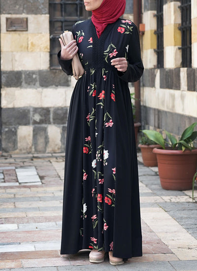 Long casual dress (Modern Islamic clothing store for veiled women) - Black  Colour Select size XS