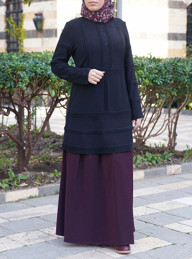 Pleated Lace Tunic
