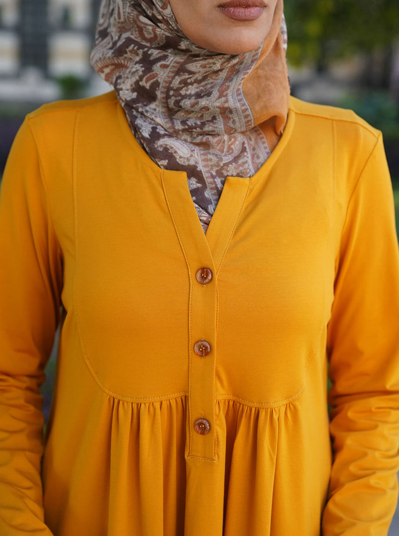 Jersey Blouse with Gathering