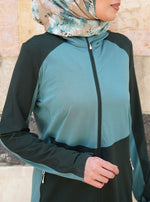 Zipped Active Tunic with Hood