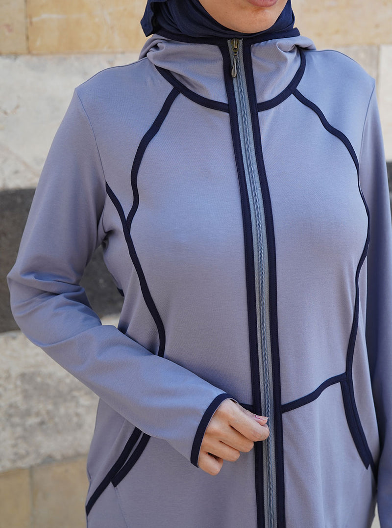 Full Zipped Bias Trim Hoodie