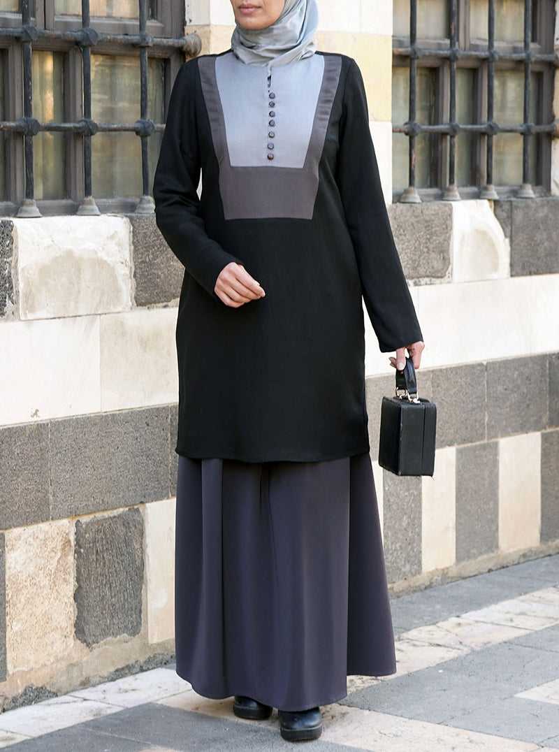 Tri-Color Linen Tunic