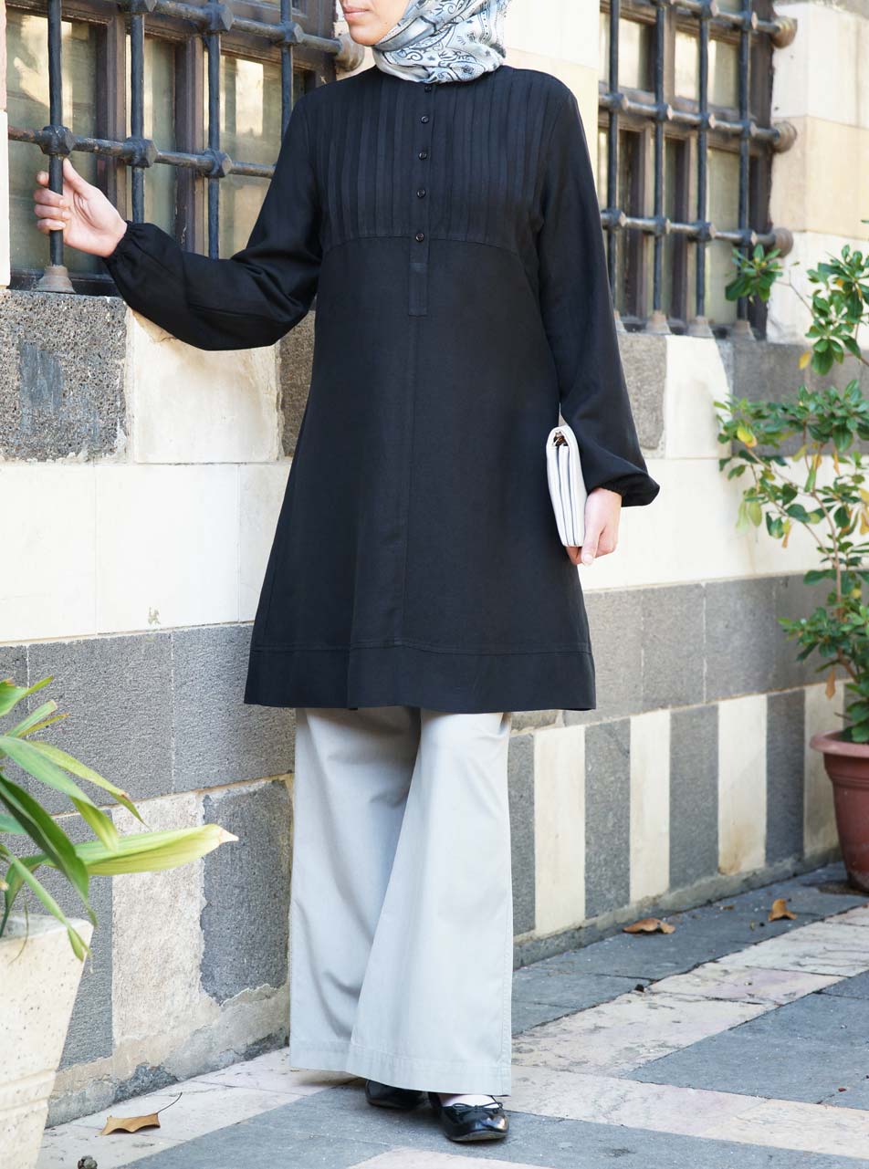 【BAON】Shabbitz Banding Pintuck Long Skirt Pintucked Waistband Maxi Skirt - Maxi Skirts - Women | Shukr
