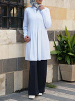 Pintucked and Pleated Blouse