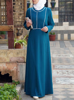 Bias Trim Bib Maxi Dress