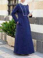 Bias Trim Bib Maxi Dress