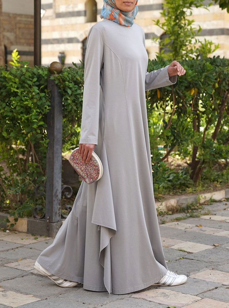 Jersey Abaya with Side Flounces