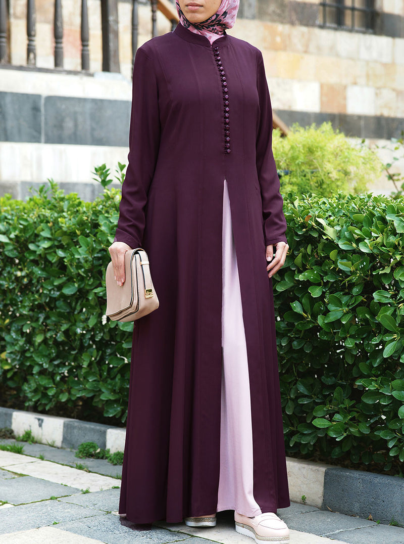 Contrast Godet Panel Abaya