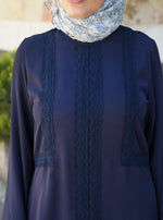 Rayon Twill Abaya with Lace