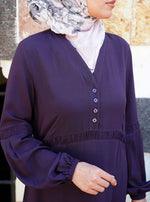 Rayon Abaya with Ruffled Inserts