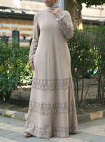 Lula Lace Trim Abaya
