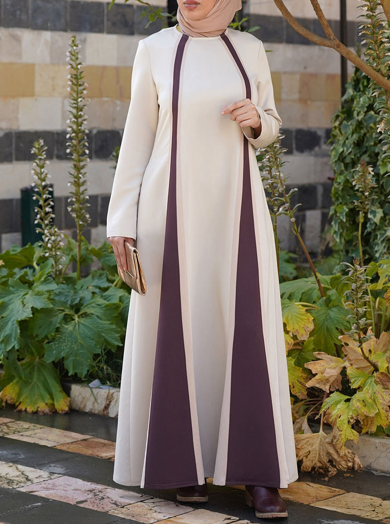 Contrast Panels Abaya