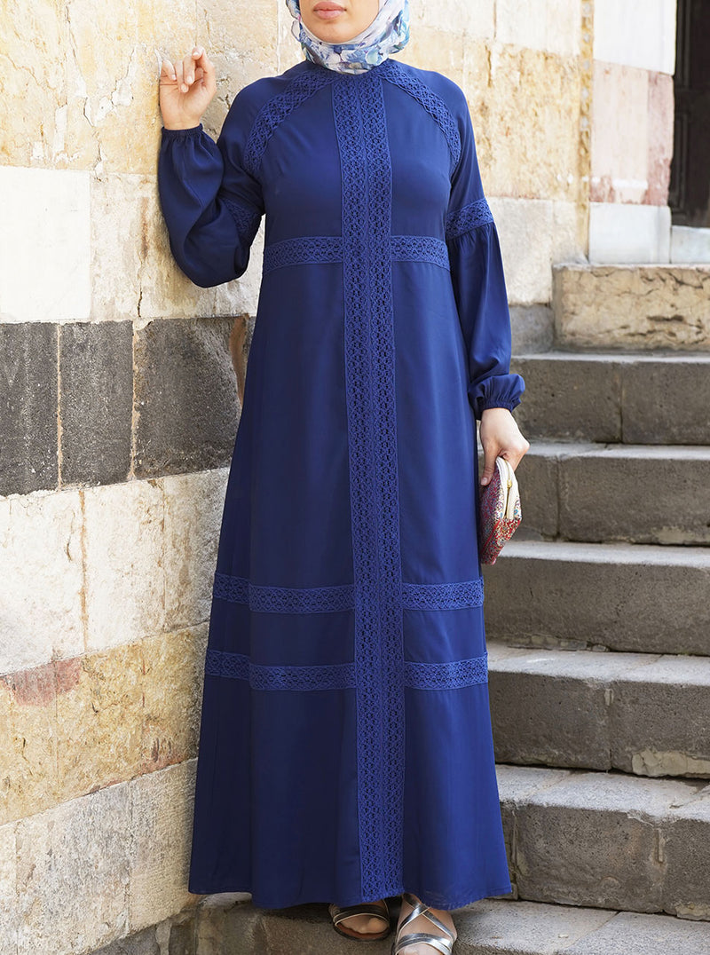 Rayon Abaya with Lace