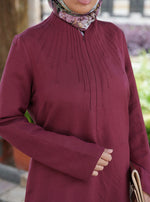 Pintucked Linen Maxi Dress