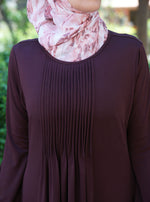 Pleated Abaya with Puffed Sleeves